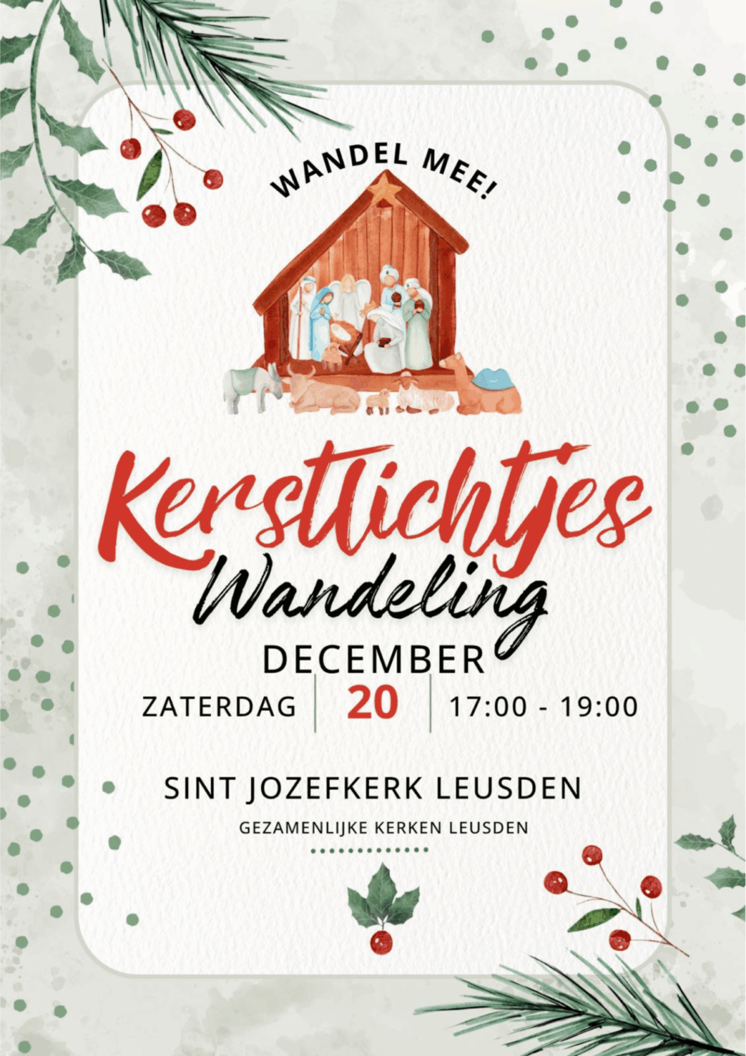 2025 Kerstlichtjeswandeling Leusden