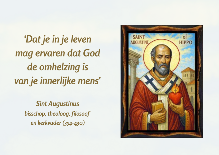 Augustinus met spreuk J Rutgers