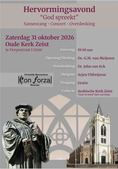 Hervormingsavond Zeist 31 oktober