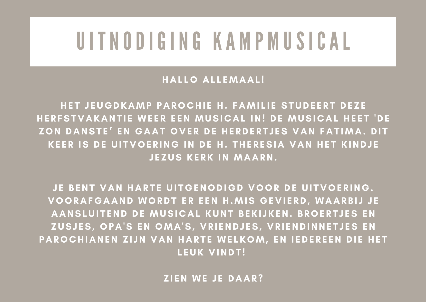 Kamp musical jeugdkamp Doorn Kamp musical jeugdkamp Doorn