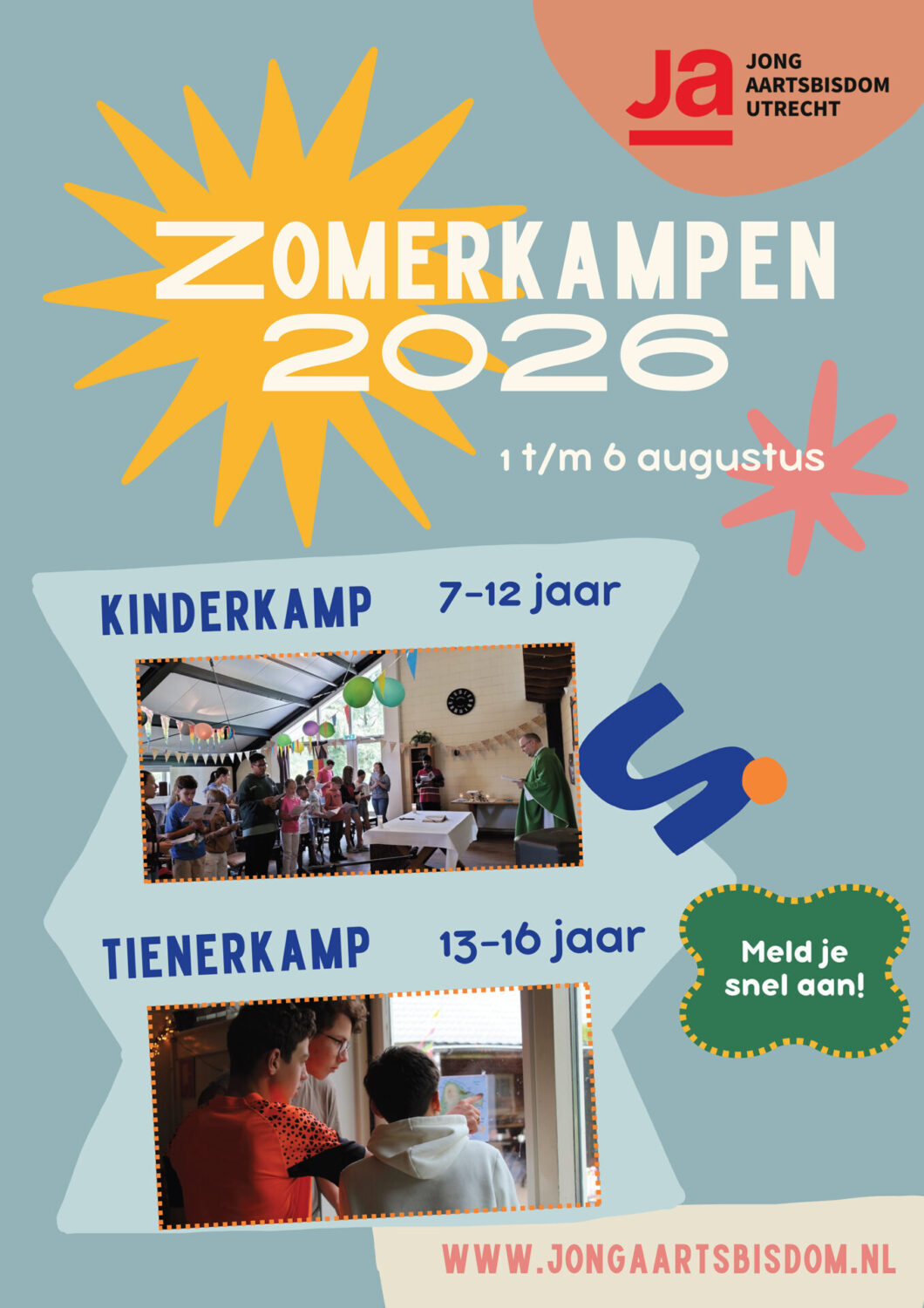 Poster zomerkampen Aartsbisdom Utrecht 2026